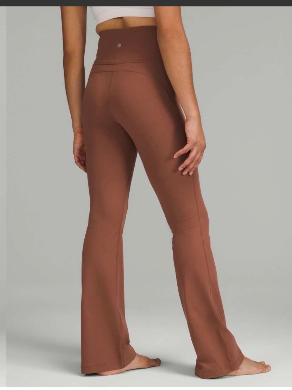 Lululemon athletica Groove super high High-Rise Flare Leggings yoga pants Brown